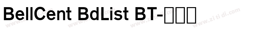 BellCent BdList BT字体转换